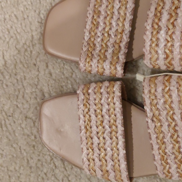 New Avellini Made in Italy Braided Band Sandals Women  Tan/blush pink - Picture 3 of 11